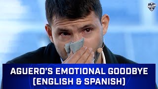 Sergio Aguero Announces His Retirement from Soccer Full English and Spanish [upl. by Knowlton]