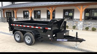 Sure Trac 6x10 Low Profile Hydraulic Dump Trailer 9900 GVW [upl. by Ashlen837]