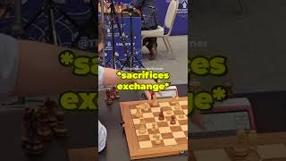 He sacrificed an exchange against magnus and  😳 chess schach echecs ajedrez шахматы [upl. by Nylyaj13]