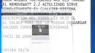 RemoveWATT 22 Validar windows 7 Mediafire [upl. by Schreibe]
