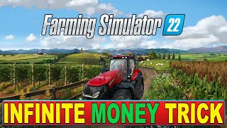 Farming Simulator 22 Infinite Money Trick  Millions from the start [upl. by Adnahsat]