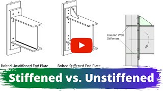 Stiffened vs Unstiffened End Plate Moment Connection [upl. by Hamal]