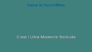 A SOUCHON Ultra moderne solitude K karaoke [upl. by Ramey]