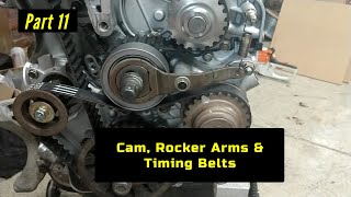 F23 Honda Accord Engine Rebuild Part 11 Cam Rocker Arms amp Timing [upl. by Ees]