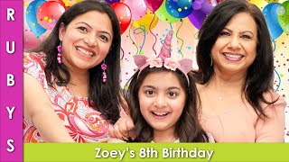 Zoeys 8th Birthday Food Menu and Activities VLOG in Urdu Hindi  RKK [upl. by Zetana]