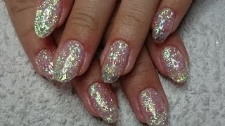 How to incapsulate glitter in gel nails  Infill  NailsofNorway [upl. by Phelia940]