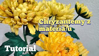 Art Halina Chryzantemy z materiału do wazonuTutorial  Fabric FlowersTutorial [upl. by Drawyeh370]