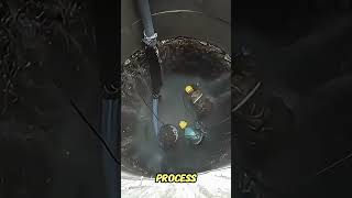 How Caisson Construction Makes Concrete Sink for Underground Wellsshortsfeed shortsviral [upl. by Marguerita]