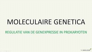 Moleculaire genetica  regulatie van genexpressie in prokaryoten [upl. by Zantos]