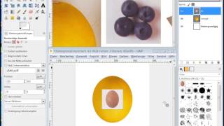 02Tutorial Gimp  mit Ebenen arbeiten auswählen kopieren und einfügen [upl. by Drhcir]