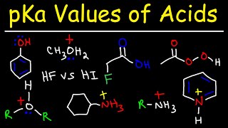 pKa Values of Acids  Organic Chemistry [upl. by Celesta]