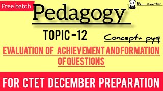 ACHIEVEMENT OF LEARNER AND FORMATION OF QUESTIONS CONCEPT  PYQs PEDAGOGY 3030 [upl. by Salhcin]