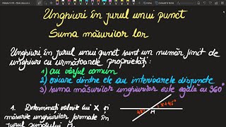 Unghiuri in jurul unui punct Clasa a 6 a Teorie si ProblemeInvata Matematica UsorMeditatii Online [upl. by Weiler]