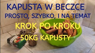 Kapusta kiszona w beczce  Jak kisić kapustę  Krok po Kroku [upl. by Juakn]