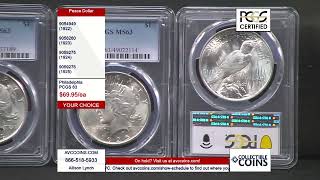 19221925 Peace Dollar  Philadelphia  PCGS 63 [upl. by Einnhoj]