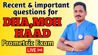 Recent and important questions for DHA MOH HAAD Prometric exam 2024 Live class Prometric classes [upl. by Rap]