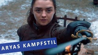 Aryas Kampf gegen Brienne Die wichtigsten Einflüsse auf ihren Stil  Game of Thrones [upl. by Pradeep]