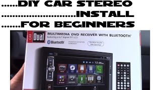 How to install car stereo for beginners DIY [upl. by Annavoig]