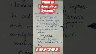 What is Information System Components of Information System [upl. by Asilrahc]