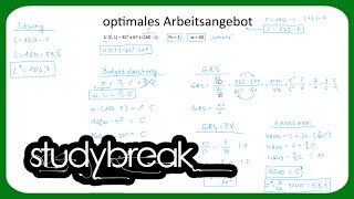 Optimales Arbeitsangebot  Mikroökonomie [upl. by Sumaes]