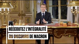 Gilets jaunes  réécoutez lintégralité du discours dEmmanuel Macron [upl. by Vassili]