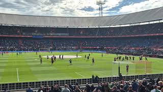 warming up onze boys FEYENOORD ROTTERDAM 🔴⚪️⚫️🟢⚪️🟢 [upl. by Oitaroh]