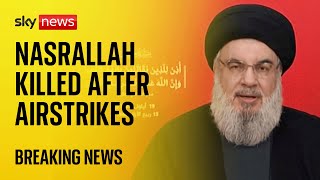 Hezbollah confirms death of its leader Hassan Nasrallah [upl. by Reeve]