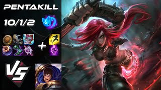 MID Katarina vs Garen PENTAKILL  NA Challenger Patch 1416 [upl. by Eiznekcm]