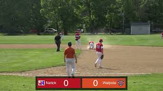 Walpole Varsity Baseball vs Natick [upl. by Adyht87]