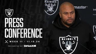 Coach Pierce Presser  111524  Raiders  NFL [upl. by Yeleak909]