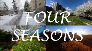 🌿☀️🍁❄ Four seasons of Lazdynai Vilnius FPV 2023 Lazdynų metų laikai [upl. by Marteena]