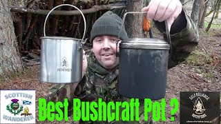 Best Bushcraft Pot Pathfinder Bushpot 18L Zebra 14cm Billy Can Campfire Cooking Tripod Pot Hanger [upl. by Kilbride]