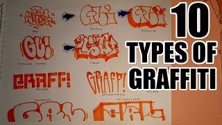 10 Types of Graffiti [upl. by Tigirb]