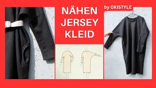 Jersey Kleid mit Dolmanärmel nachgenäht [upl. by Kyne]