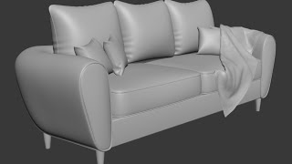 3dsmax Sofa and pillow modeling [upl. by Fabian439]