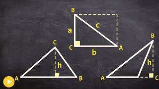 How to find height and understand the formula for area of an oblique triangle [upl. by Cyndie113]