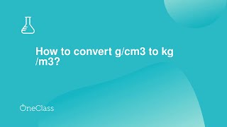 How to convert gcm3 to kg m3 [upl. by Tacye]