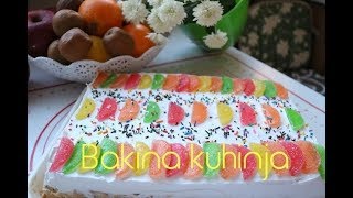 Bakina kuhinja  posna voćna torta prelep recept [upl. by Eioj641]