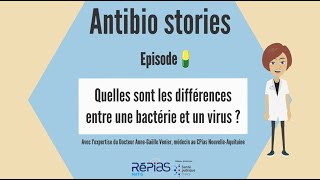 ANTIBIOSTORIES 1  Quelles sont les différences entre une bactérie et un virus [upl. by Nyllek]