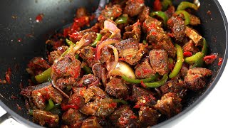 ASUN RECIPE  HOW TO MAKE ASUN PEPPERED SMOKED GOAT MEAT SISI JEMIMAH [upl. by Marguerite]