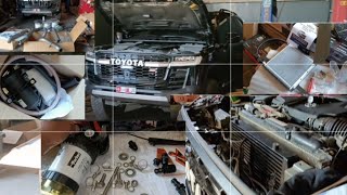 Toyota Land cruiser lc300 Series Heat Exchanger Upgrade AFE Intake on the Oil Catch Can Upgrade [upl. by Rabah]