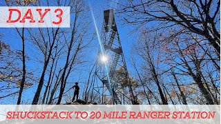 Backpacking in the Smokies  A 3Day Adventure  Part 3  Shuckstack to 20 Mile Ranger Station [upl. by Adnawyek]