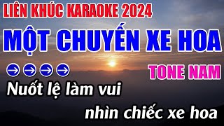 Liên Khúc Một Chuyến Xe Hoa Karaoke Tone Nam Karaoke 9999  Beat Mới [upl. by Htenywg616]