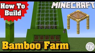 How to Build a Bamboo Farm for Minecraft 115 Redstone Tutorial [upl. by Notlek]