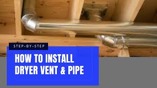 Easy Install of Dryer Vent Ducting and Bracing homeimprovement diy [upl. by Nilrev757]