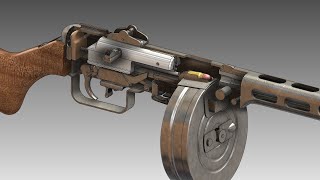 PPSh41 Submachine Gun  How It Works [upl. by Arac196]