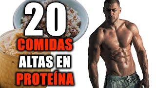 20 COMIDAS ALTAS EN PROTEÍNA [upl. by Antonetta]