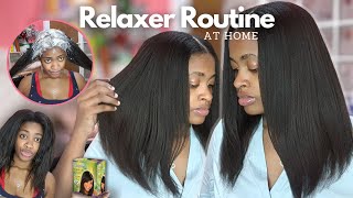 How I Relax My Hair At Home My At Home Relaxer Routine 2023 [upl. by Idham887]