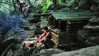 Full video Survival in the rainforest Build shelter in any terrain 300 Days Solo Bushcraft [upl. by Marissa81]