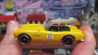 Yellow BMW 507 Convertible 2024 Mattel Hot Wheels Toy Car Unboxing and Review  HW Roadsters Series [upl. by Ahsimal272]